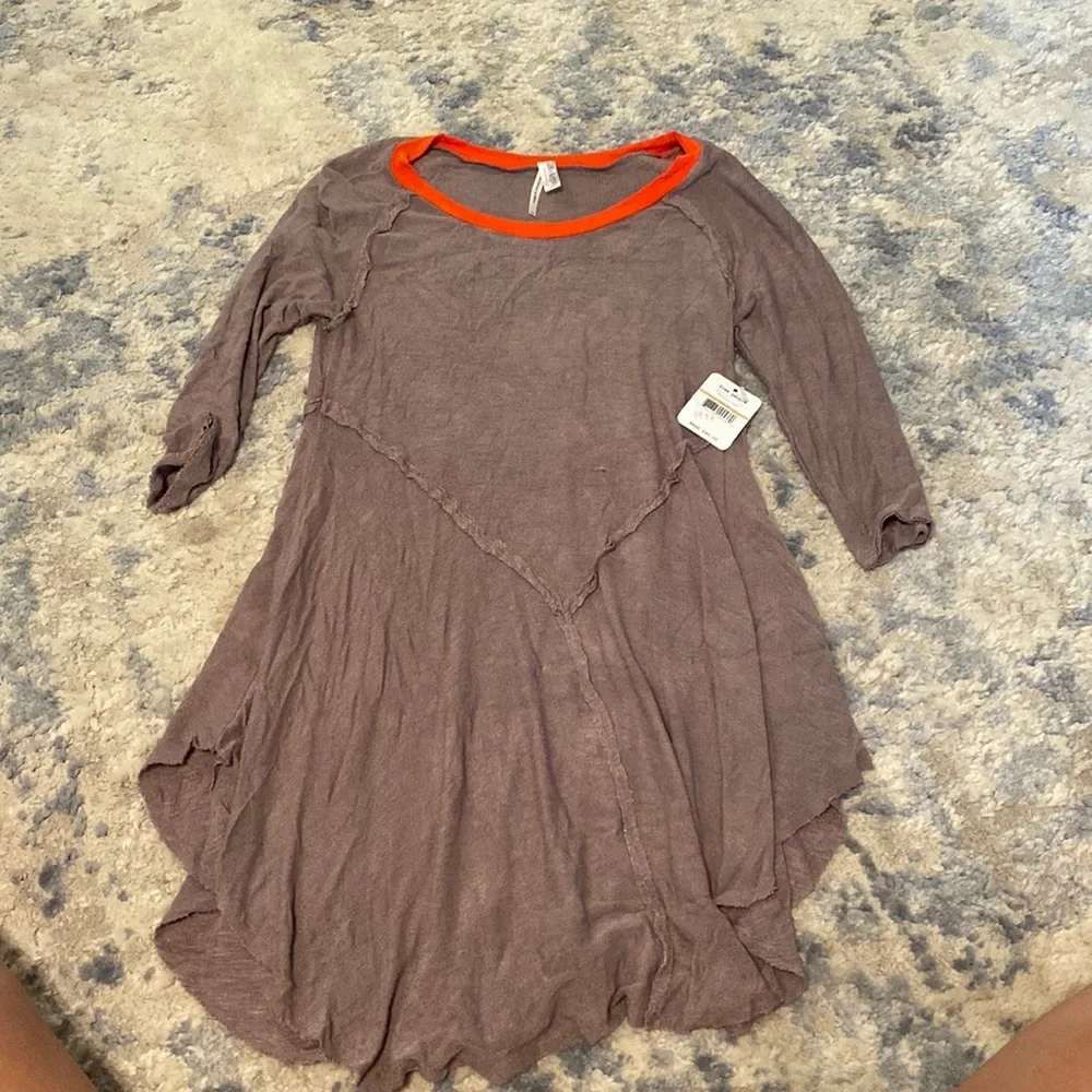 Brown and orange trim intimately Free People top size small - Picture 1 of 5